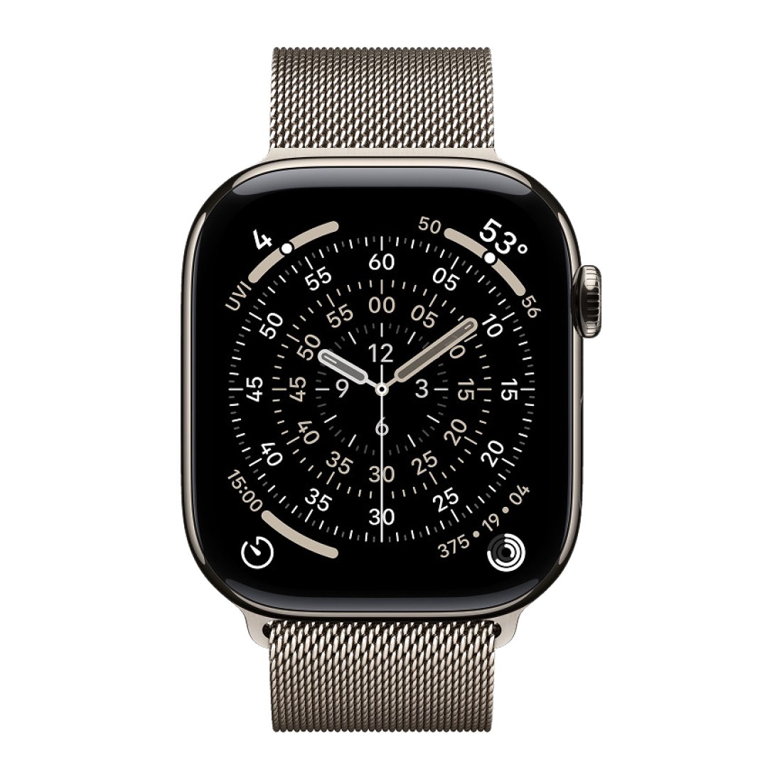 Apple Watch Series 11 46 мм Natural Titanium Milanese Loop M/L