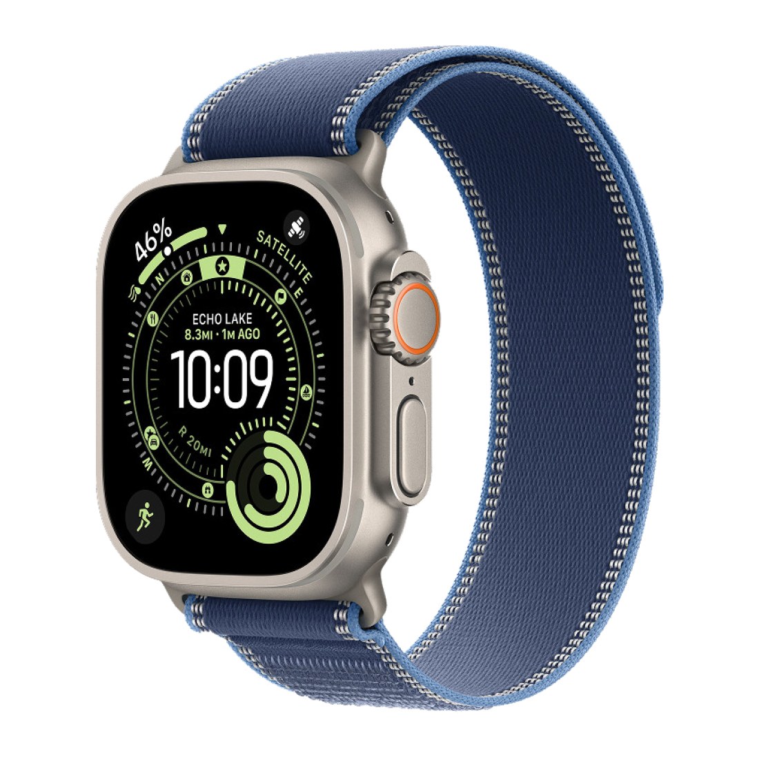 Apple Watch Ultra 3 49 мм Natural (2025) Trail Loop Blue/Bright Blue S/M