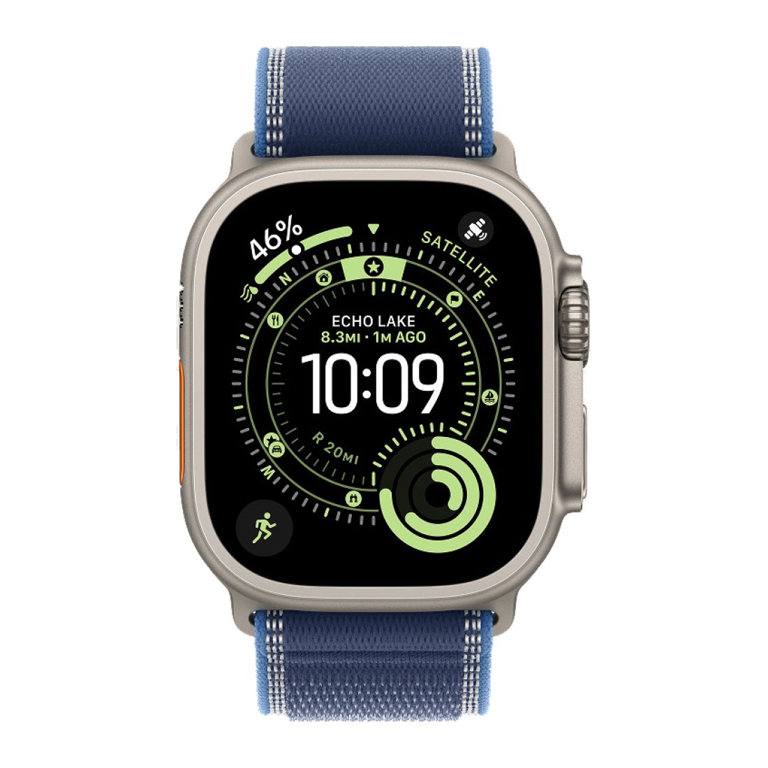 Apple Watch Ultra 3 49 мм Natural (2025) Trail Loop Blue/Bright Blue M/L