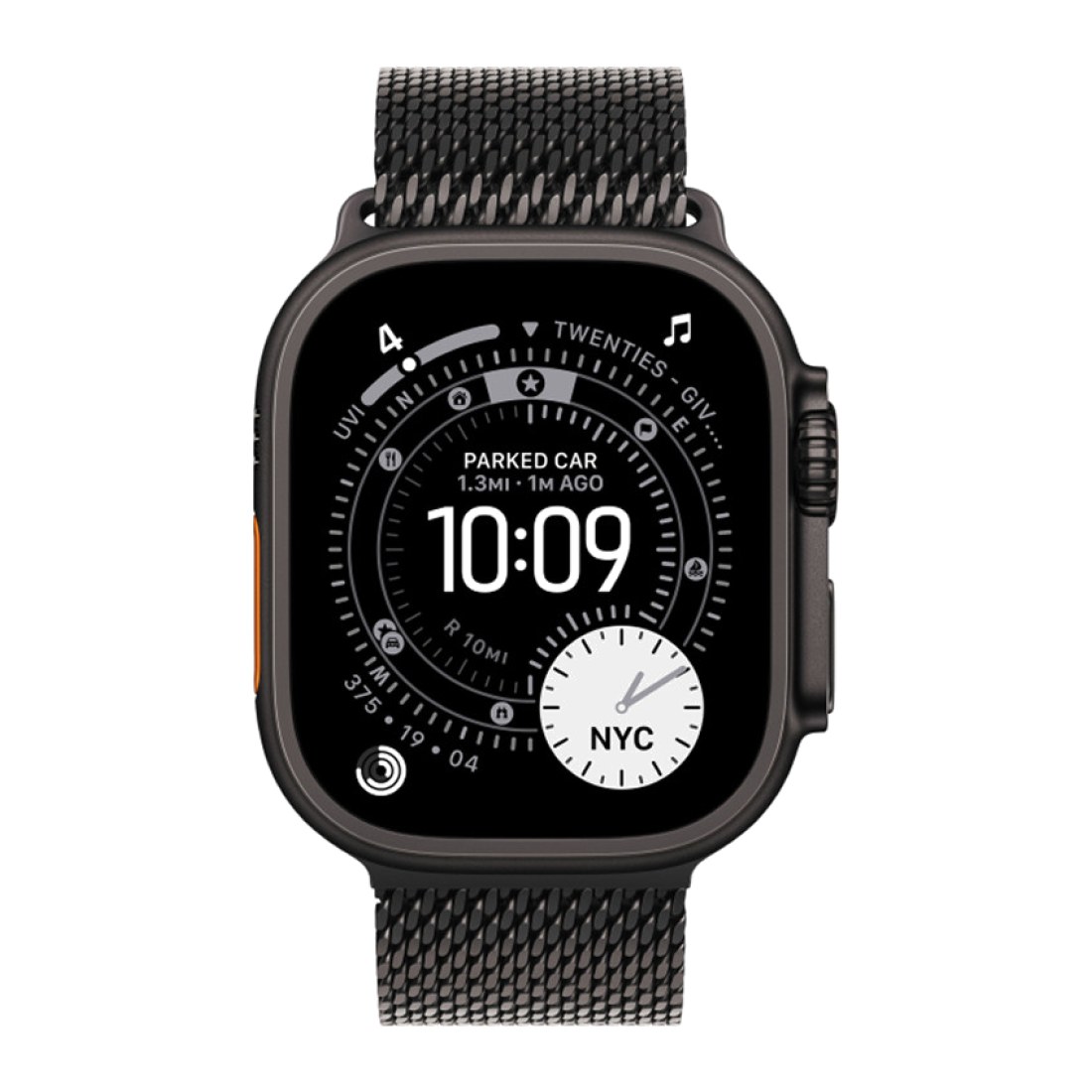 Apple Watch Ultra 3 49 мм Black Titanium with Black Titanium Milanese Loop M