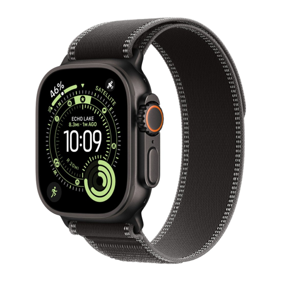 Apple Watch Ultra 3 49 мм Black-Black Charcoal Trail Loop M/L