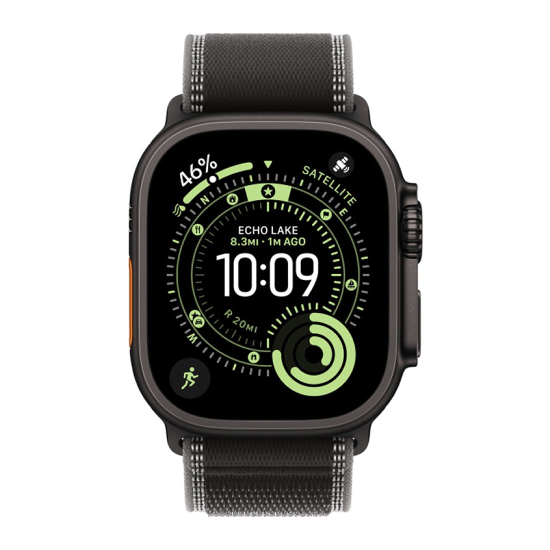 Apple Watch Ultra 3 49 мм Black-Black Charcoal Trail Loop M/L