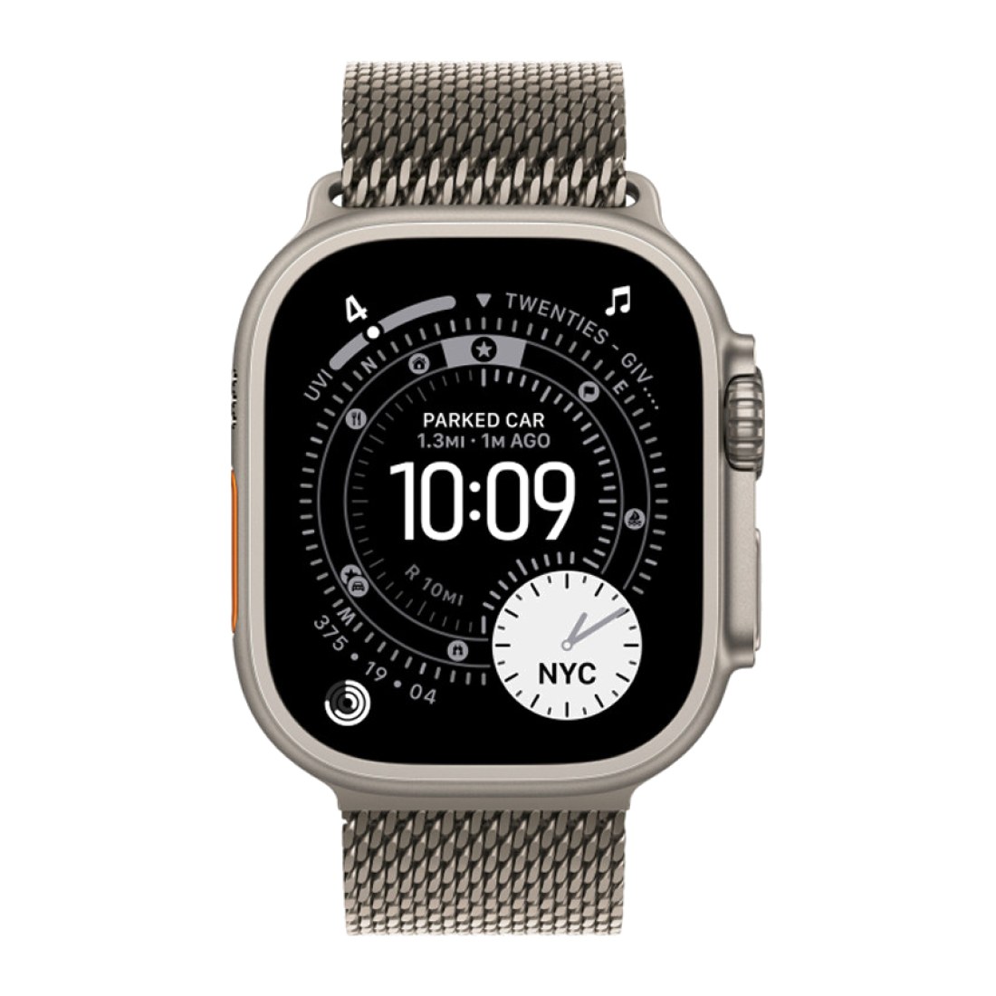 Apple Watch Ultra 3 49 мм Natural Titanium Milanese Natural Loop L