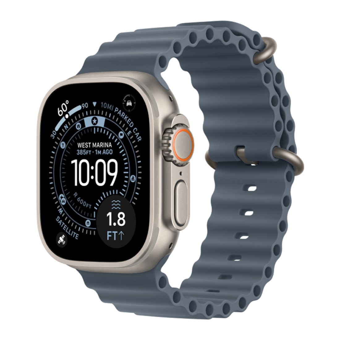 Apple Watch Ultra 3 49 мм Natural Anchor Blue Ocean Band