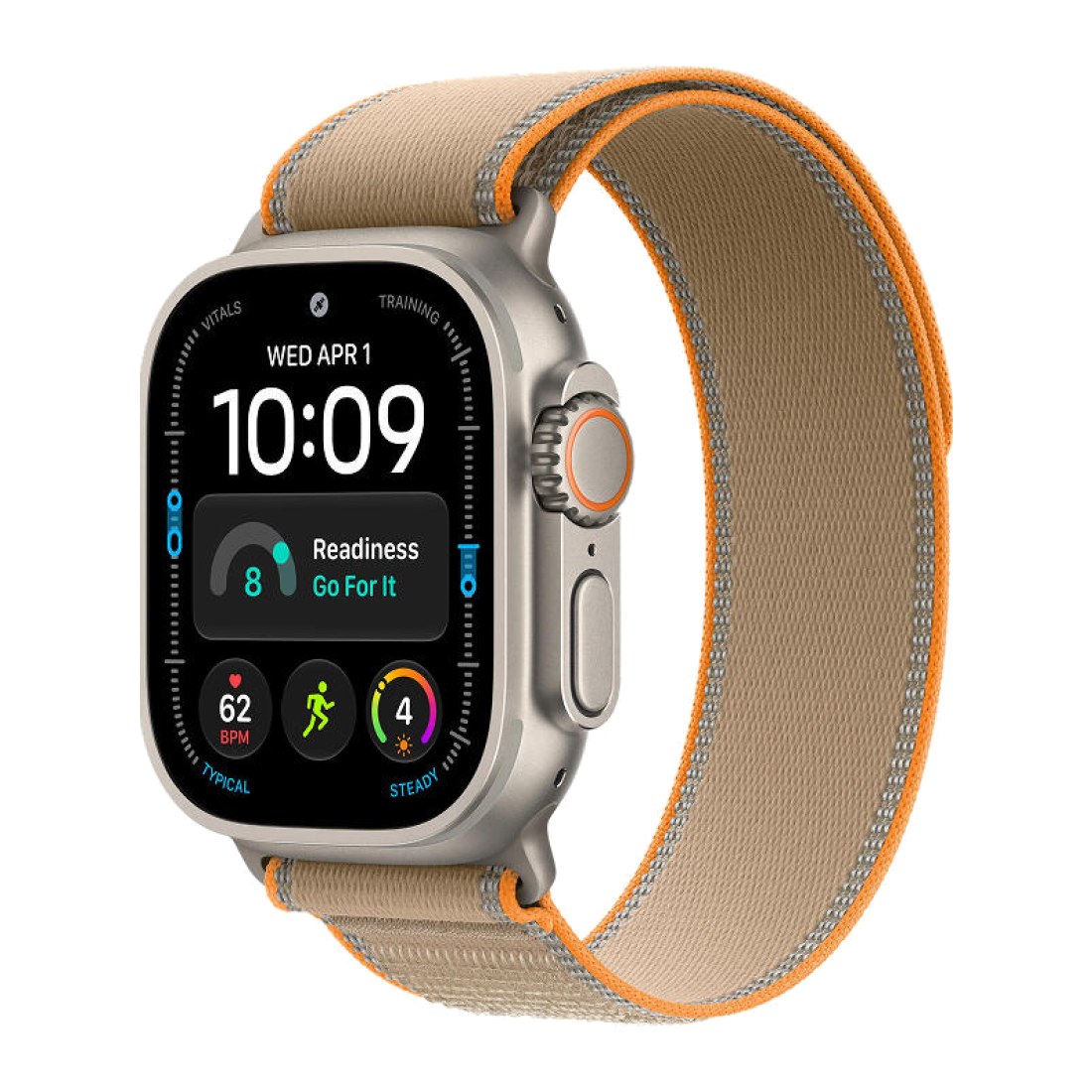 Apple Watch Ultra 4 49 мм Natural Titanium Trail Loop Sand S/M