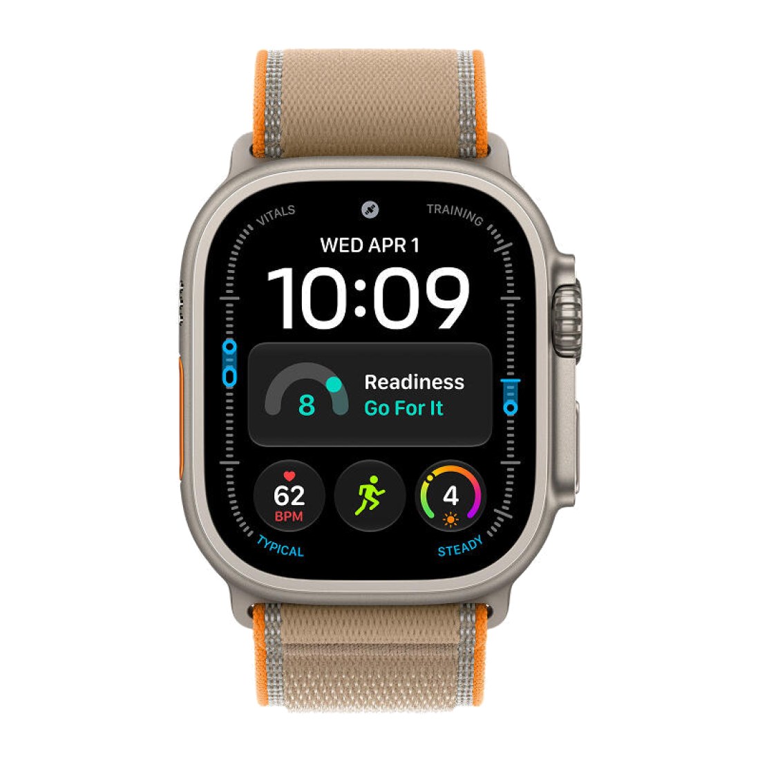 Apple Watch Ultra 4 49 мм Natural Titanium Trail Loop Sand S/M