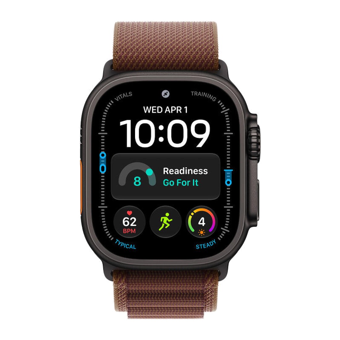 Apple Watch Ultra 4 49 мм Black Titanium Alpine Loop Burgundy L