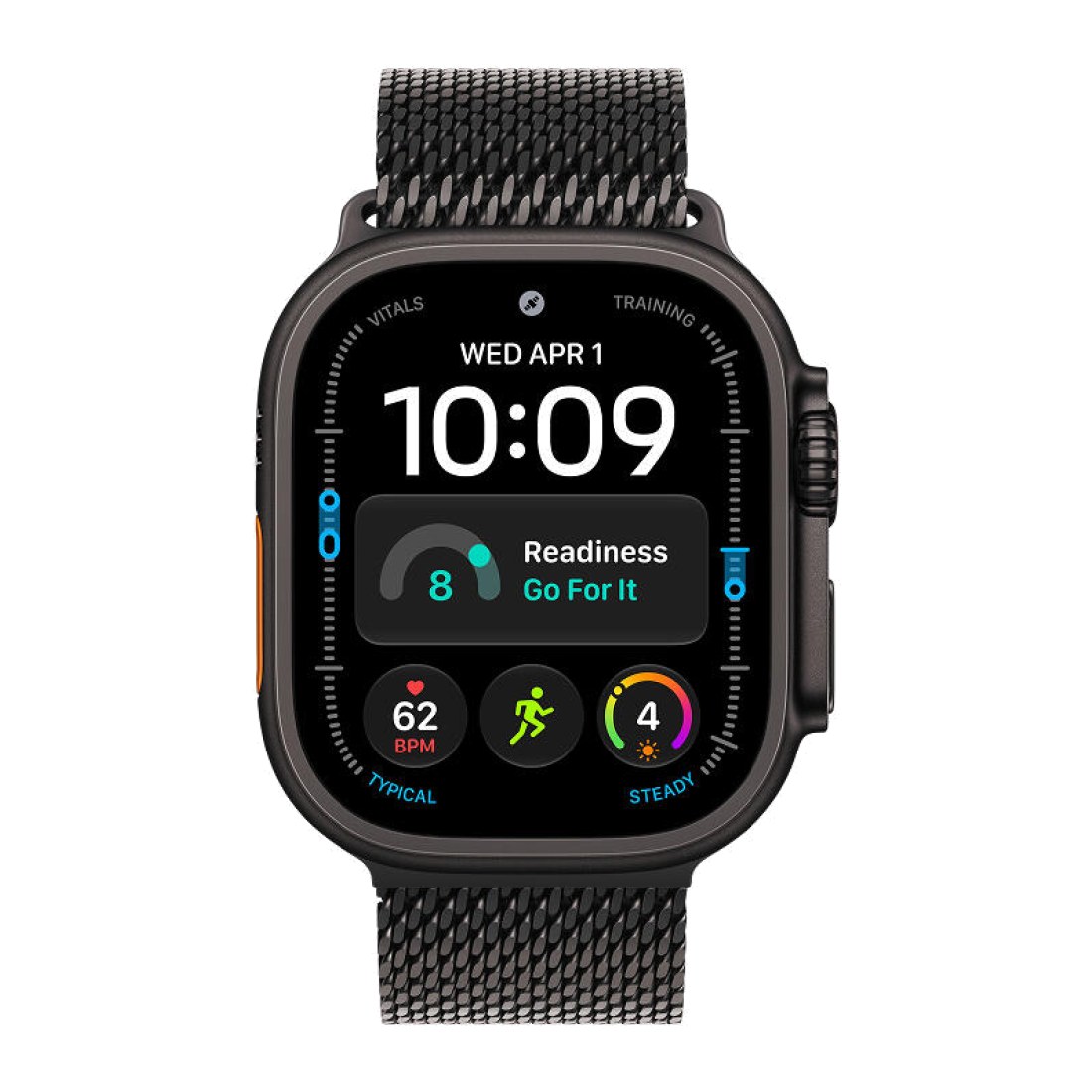 Apple Watch Ultra 4 49 мм Black Titanium Milanese Black Loop M