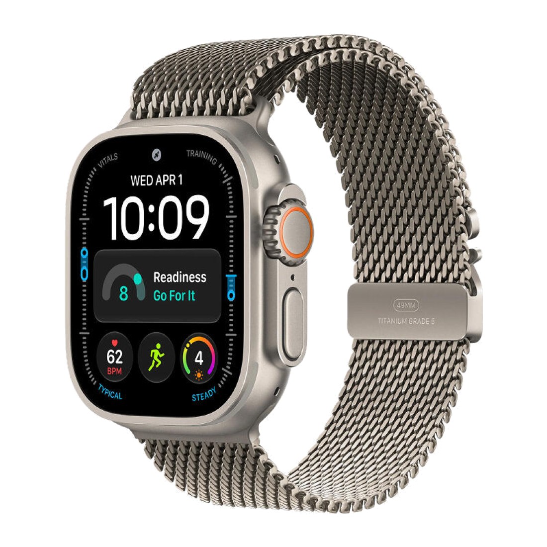 Apple Watch Ultra 4 49 мм Natural Titanium Milanese Natural Loop M