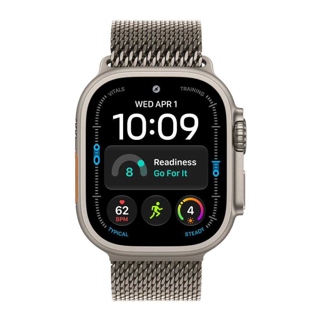 Apple Watch Ultra 4 49 мм Natural Titanium Milanese Natural Loop L