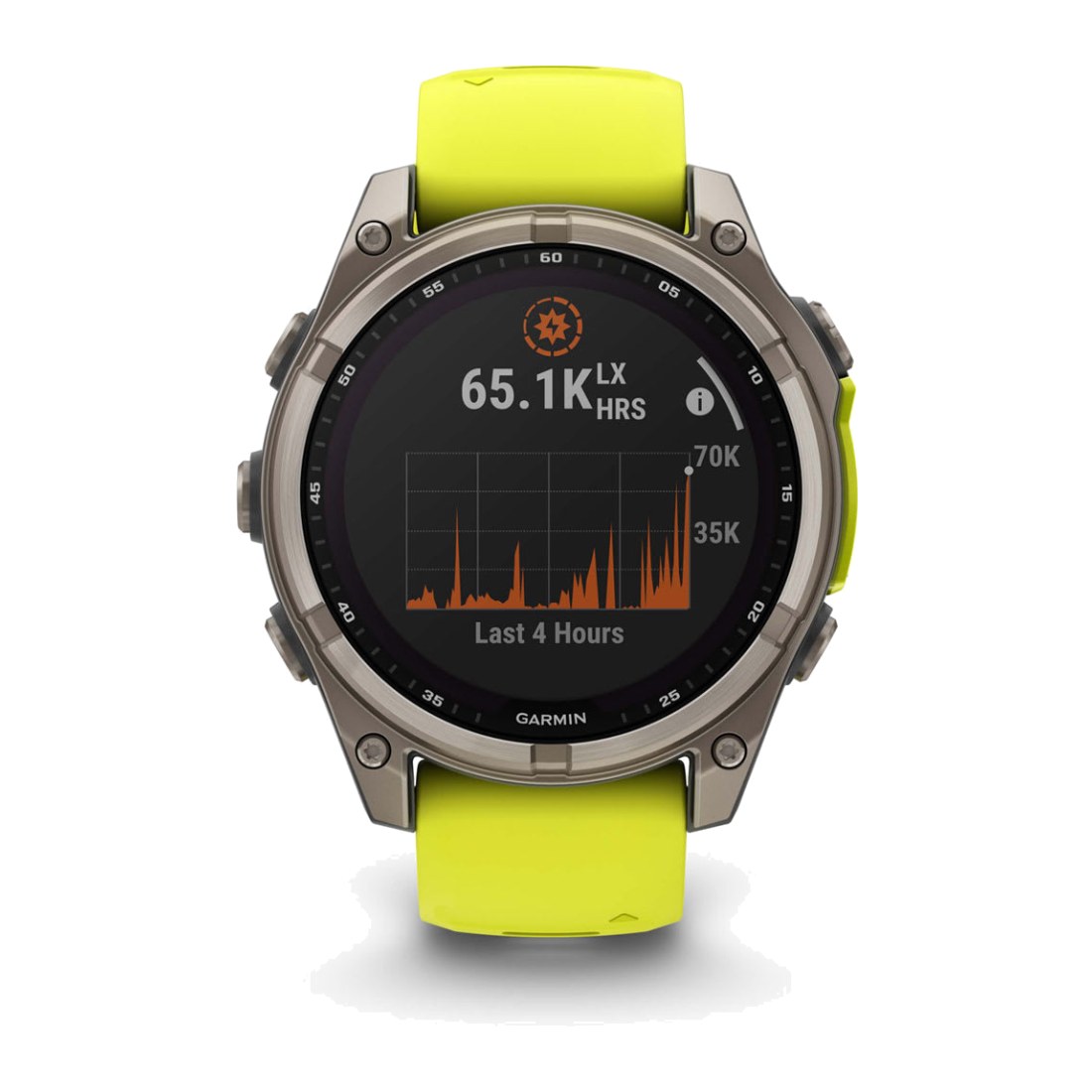 Garmin Fenix 8 (47mm) Solar Sapphire Titanium with Yellow Graphite Silicone Band