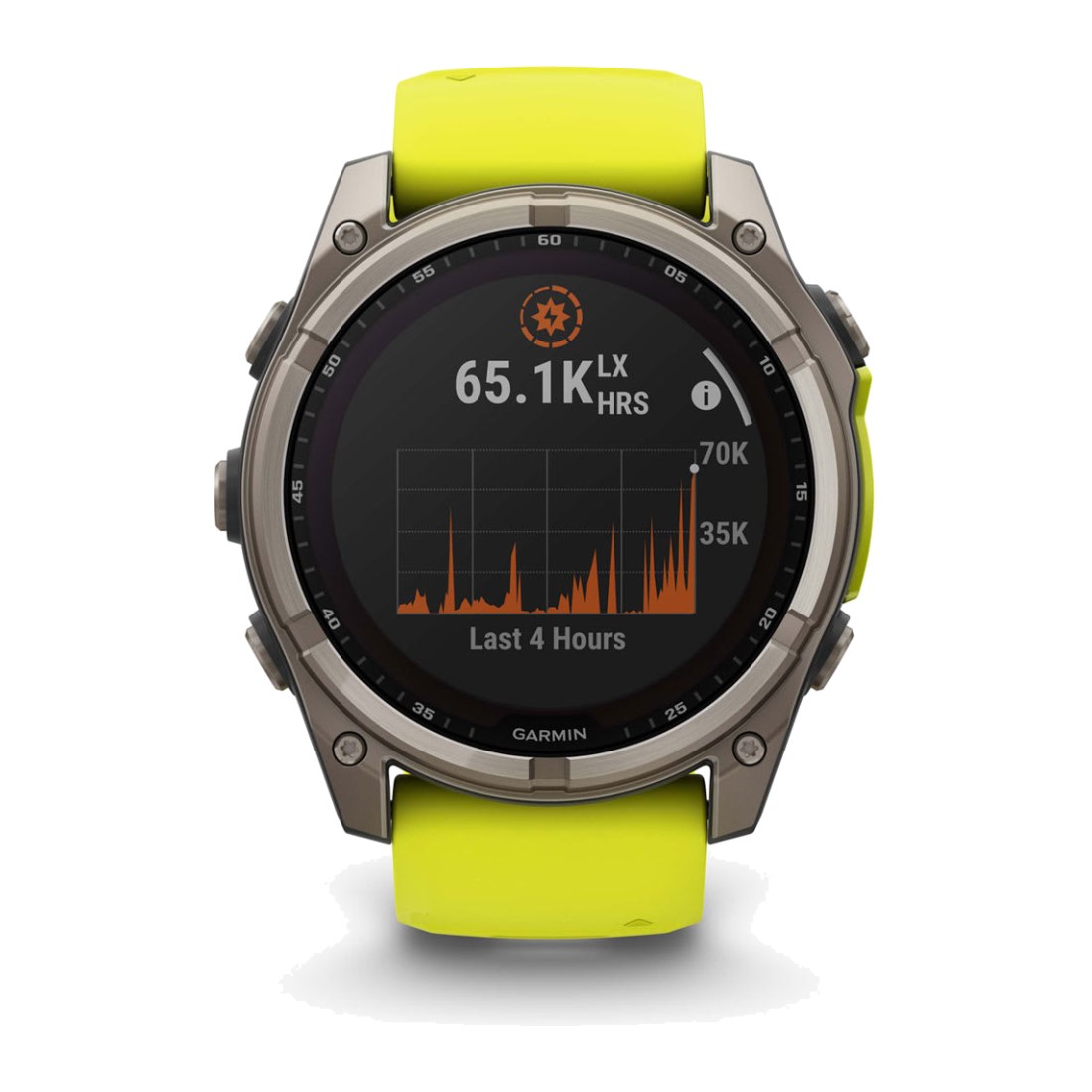 Garmin Fenix 8 (51mm) Solar Sapphire Titanium with Yellow Graphite Silicone Band