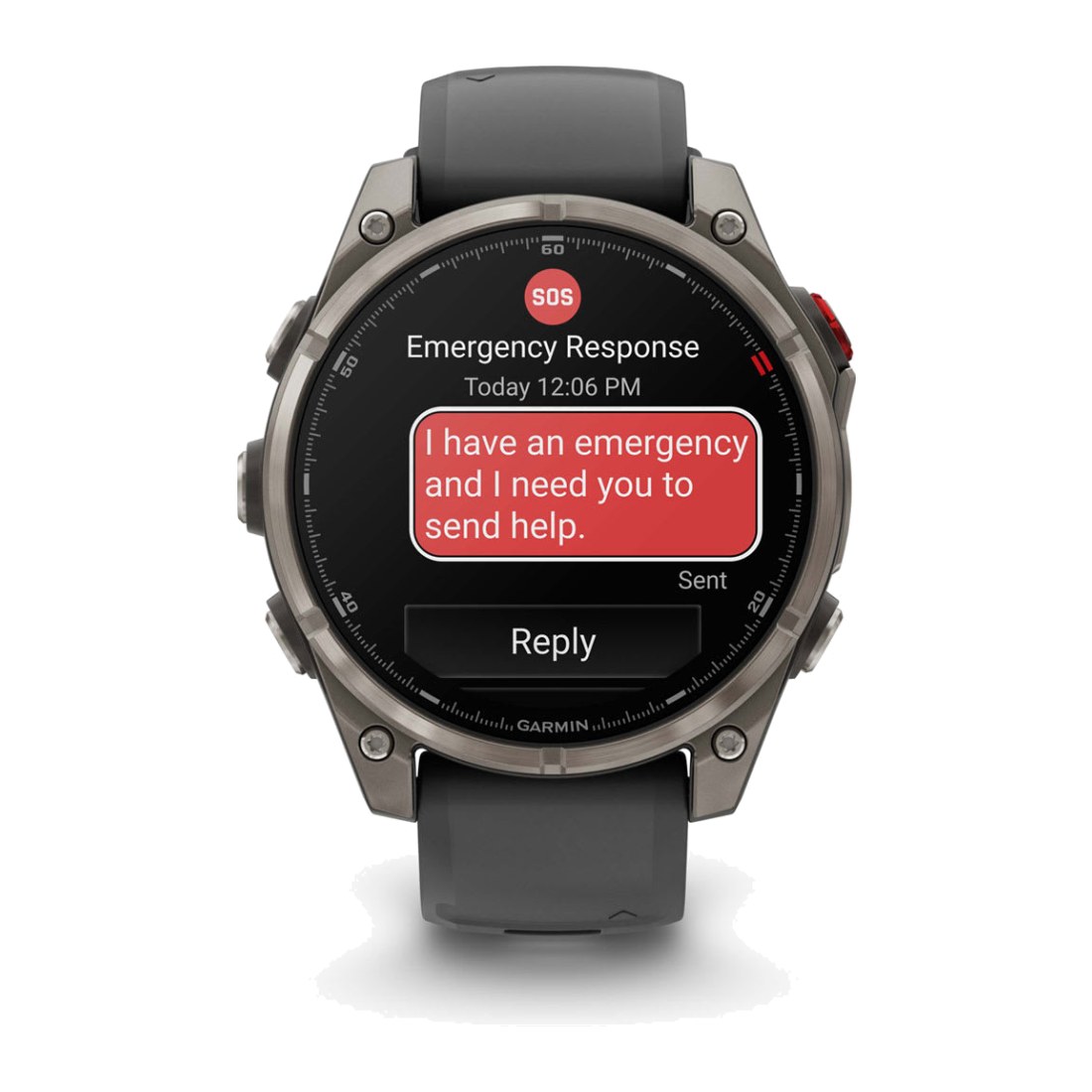 Garmin Fenix 8 Pro (47mm) Amoled Sapphire (LTE) Graphite Titanium with Black Silicone Band