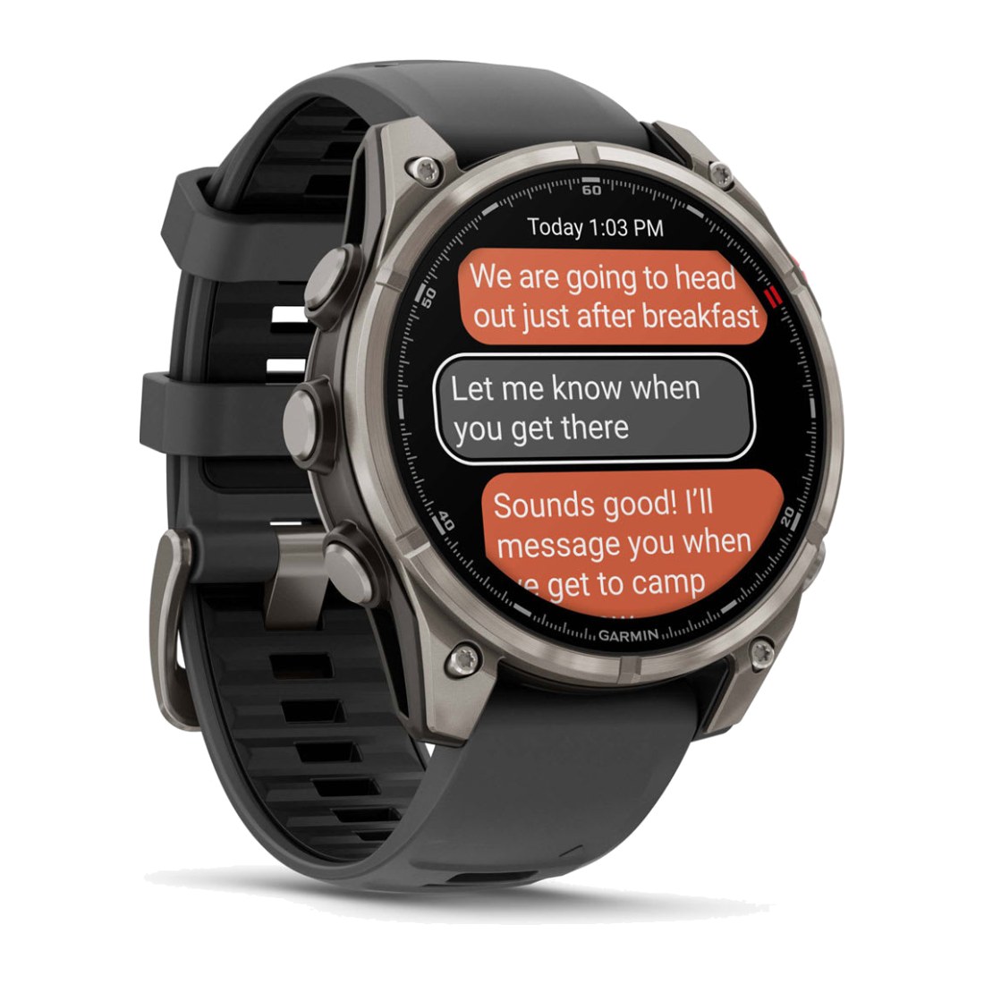 Garmin Fenix 8 Pro (47mm) Amoled Sapphire (LTE) Graphite Titanium with Black Silicone Band
