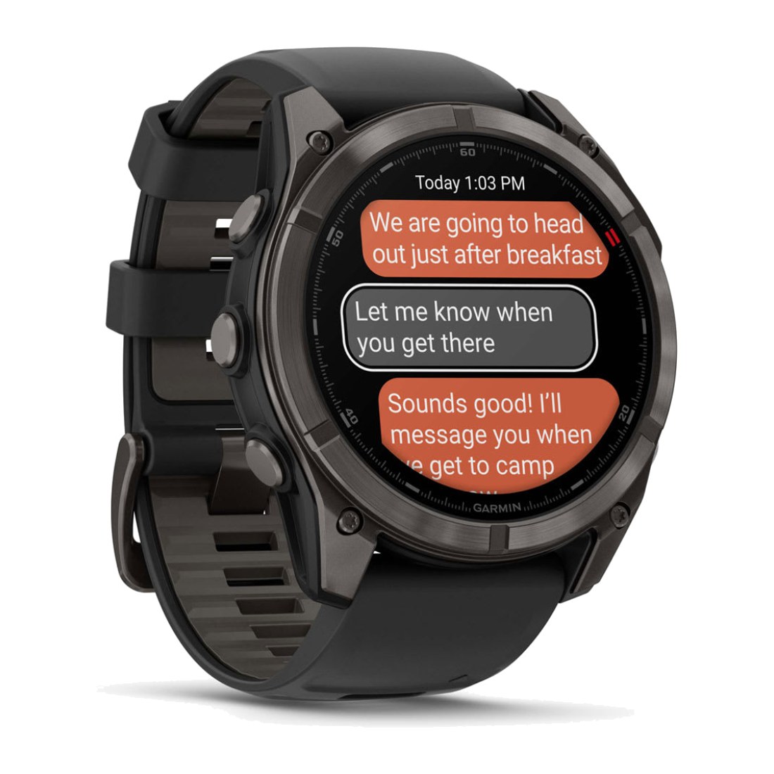 Garmin Fenix 8 Pro (51mm) Amoled Sapphire (LTE) Carbon Gray Titanium with Black/Pebble Silicone Band