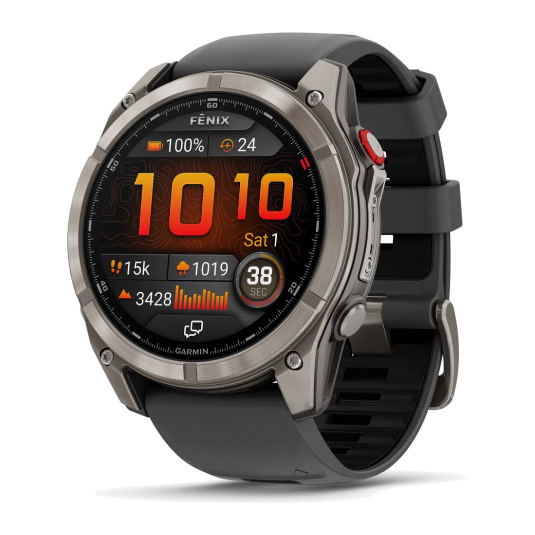 Garmin Fenix 8 Pro (51mm) Amoled Sapphire (LTE) Graphite Titanium with Black Silicone Band