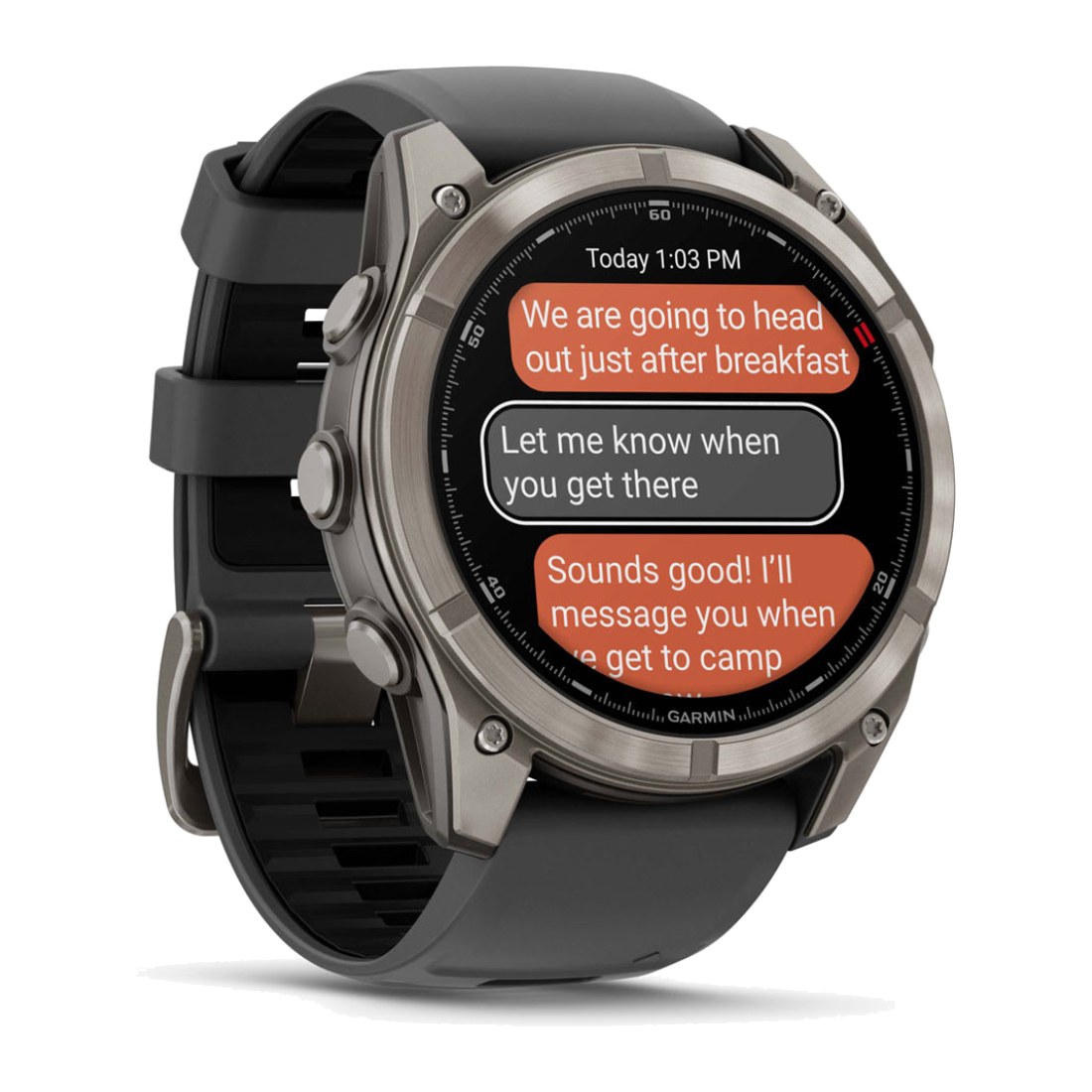 Garmin Fenix 8 Pro (51mm) Amoled Sapphire (LTE) Graphite Titanium with Black Silicone Band
