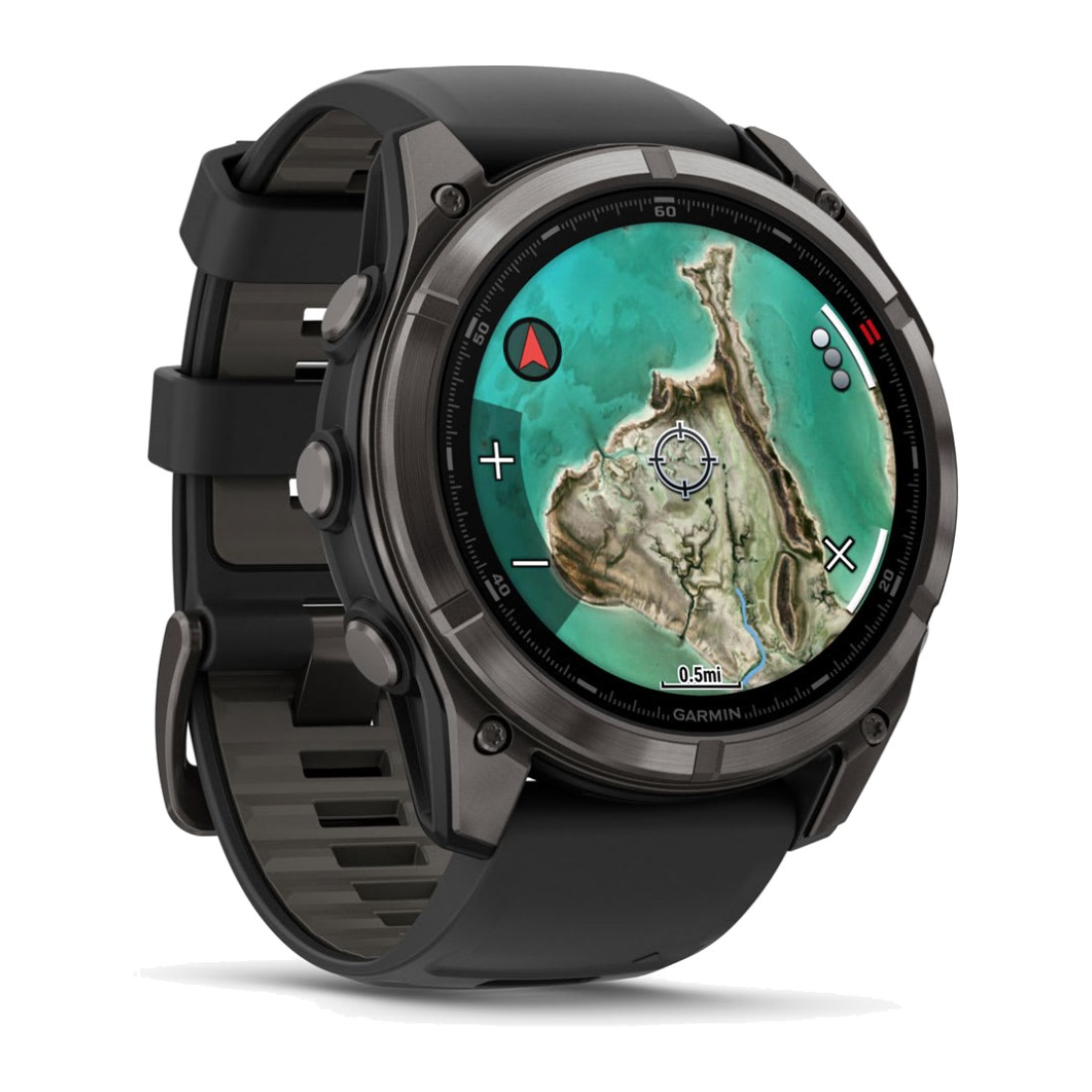 Garmin Fenix 8 Pro (51mm) MicroLED Sapphire (LTE) Carbon Gray Titanium with Black/Pebble Silicone Band