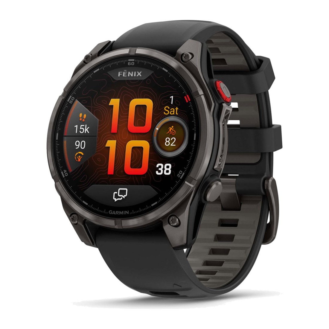 Garmin Fenix 8 Pro (47mm) Amoled Sapphire (LTE) Carbon Gray Titanium with Black/Pebble Silicone Band