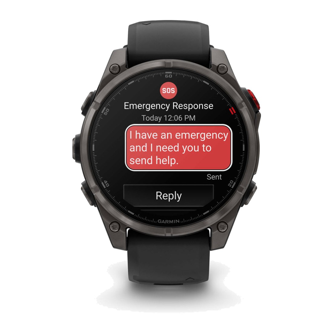 Garmin Fenix 8 Pro (47mm) Amoled Sapphire (LTE) Carbon Gray Titanium with Black/Pebble Silicone Band