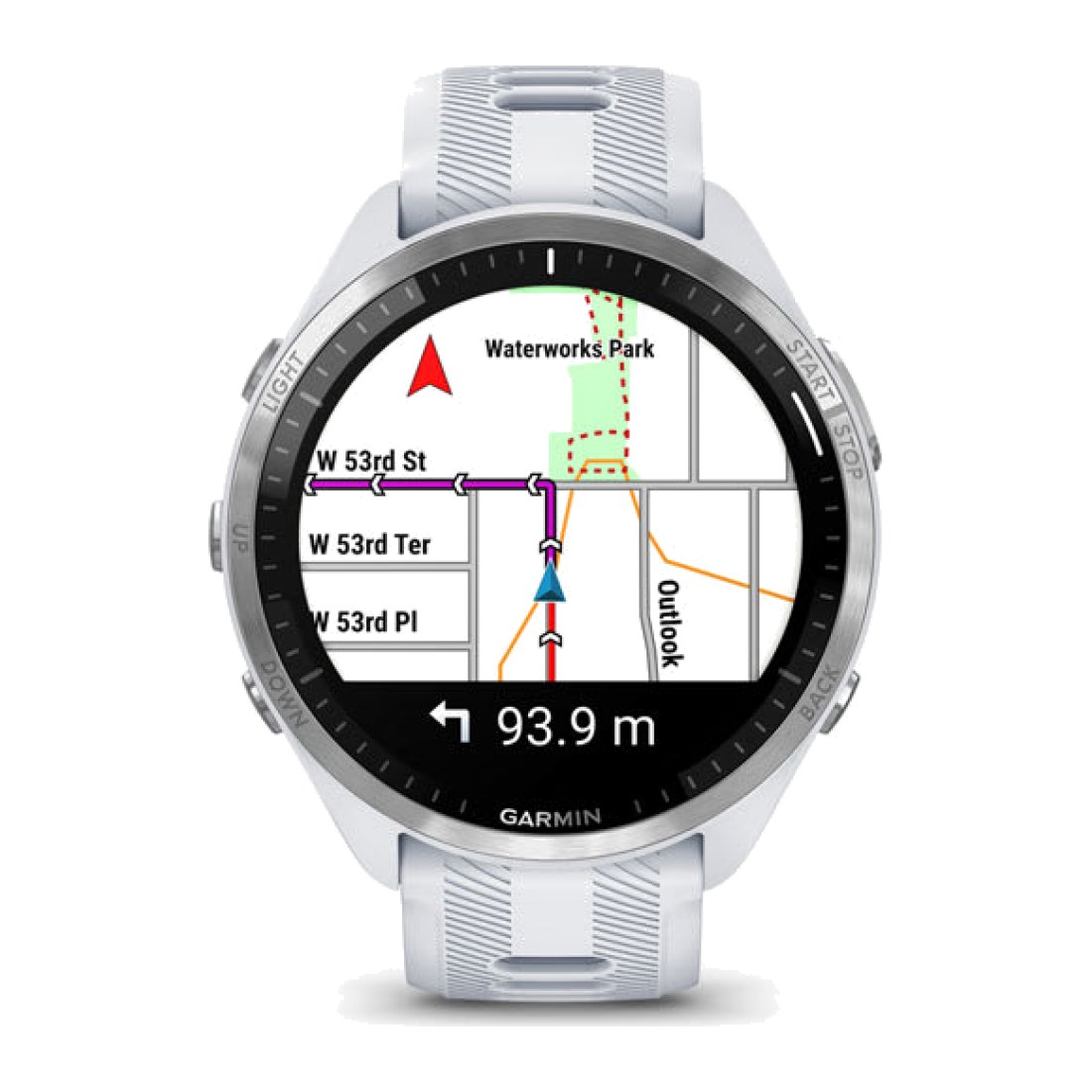 Garmin Forerunner 965 (47mm) Amoled Silver wt White Band