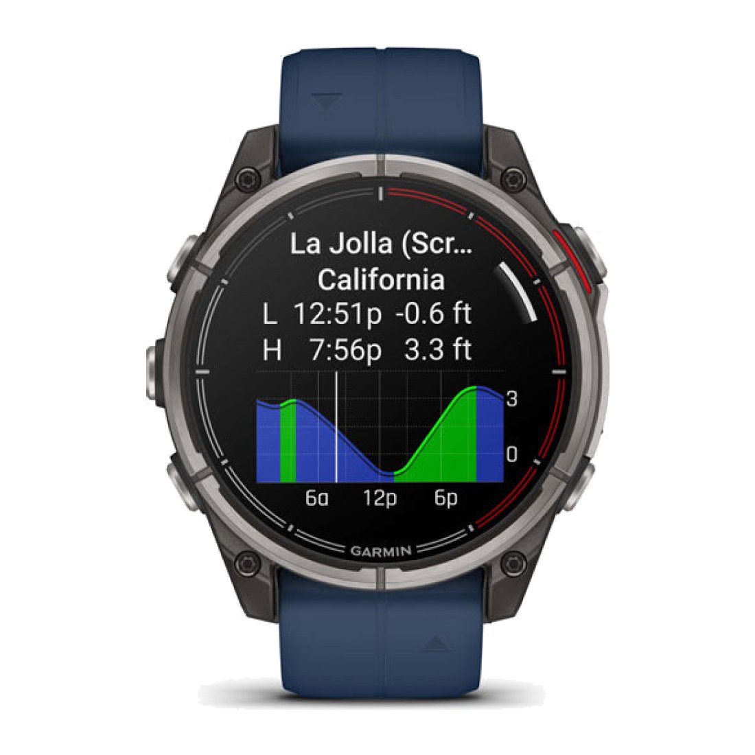 Garmin Quatix 8 47mm Amoled Sapphire Titanium Grey with Blue Band