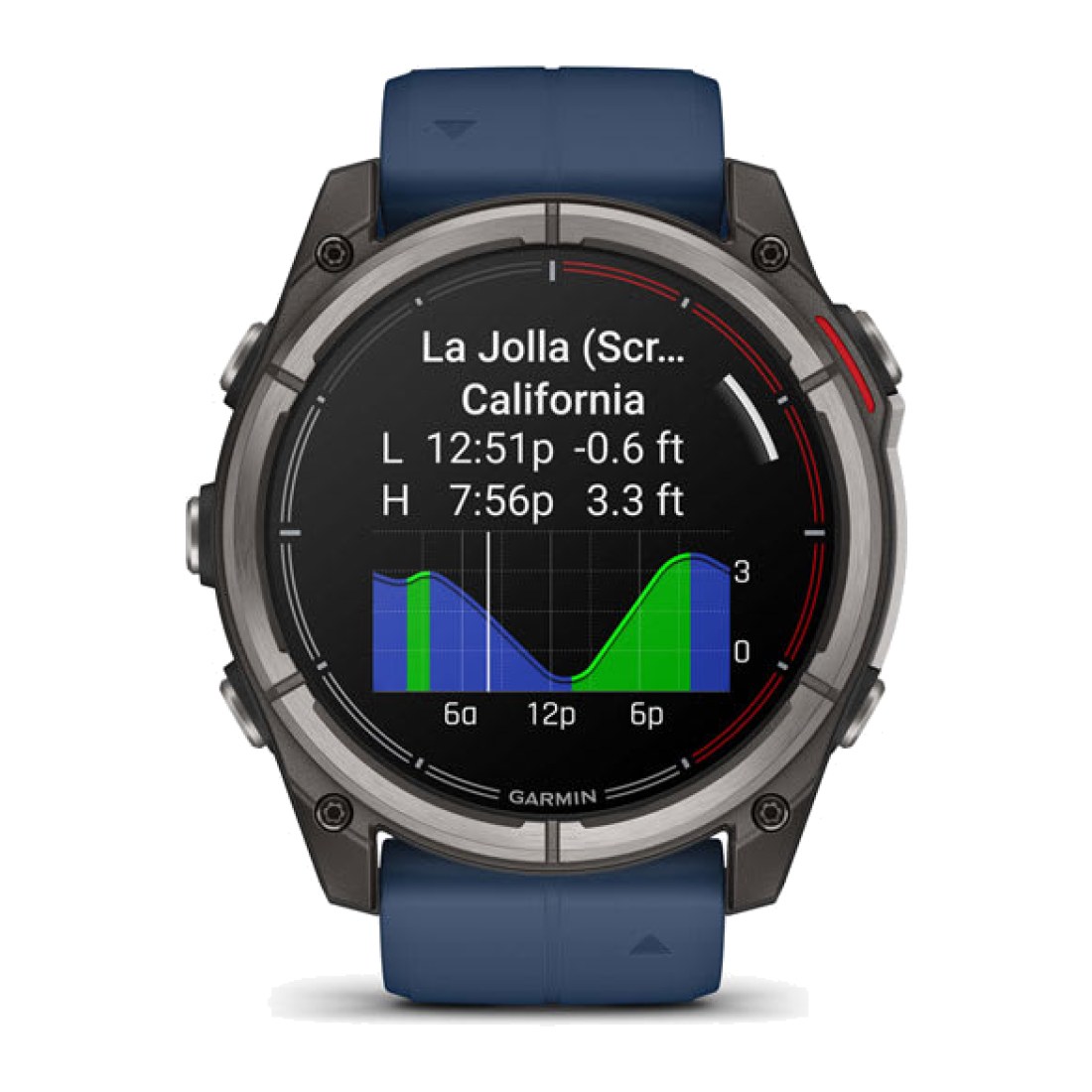 Garmin Quatix 8 51mm Amoled Sapphire Titanium Grey with Blue Band