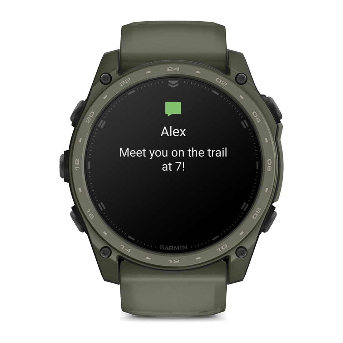 Garmin Tactix 8 (51mm) Amoled Sapphire Applied Ballistic Solver and Ceracote Olive Drab Silicone Band