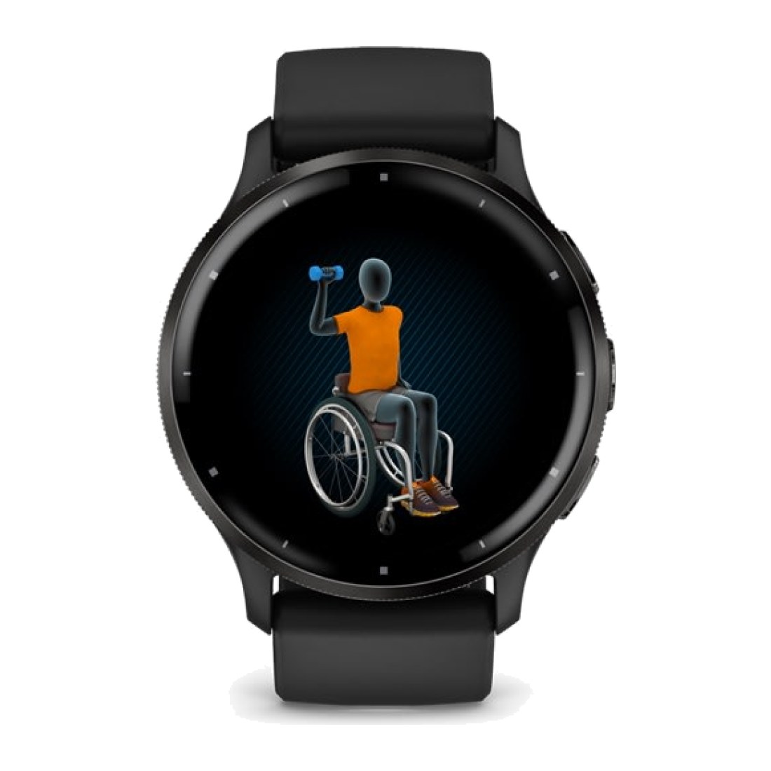 Garmin Venu 3 (45mm) Slate Gray wt Black Silicone Band