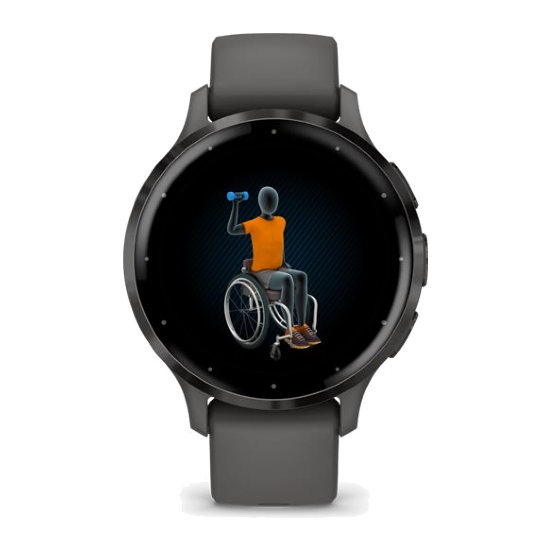Garmin Venu 3 s (41mm) Slate Pebble wt Gray Silicone Band