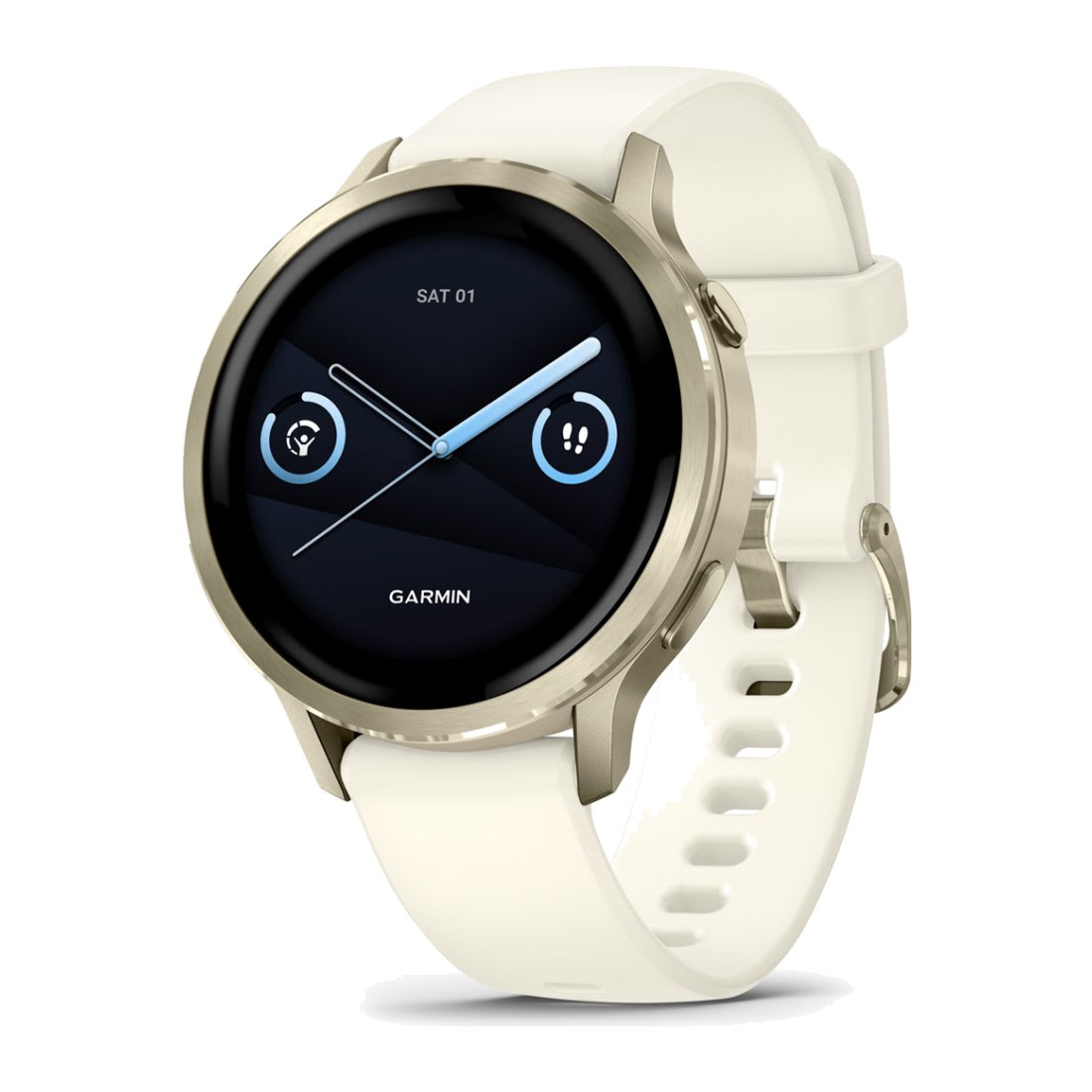 Garmin Venu 4 (41mm) Lunar Gold wt Bone Silicone Band