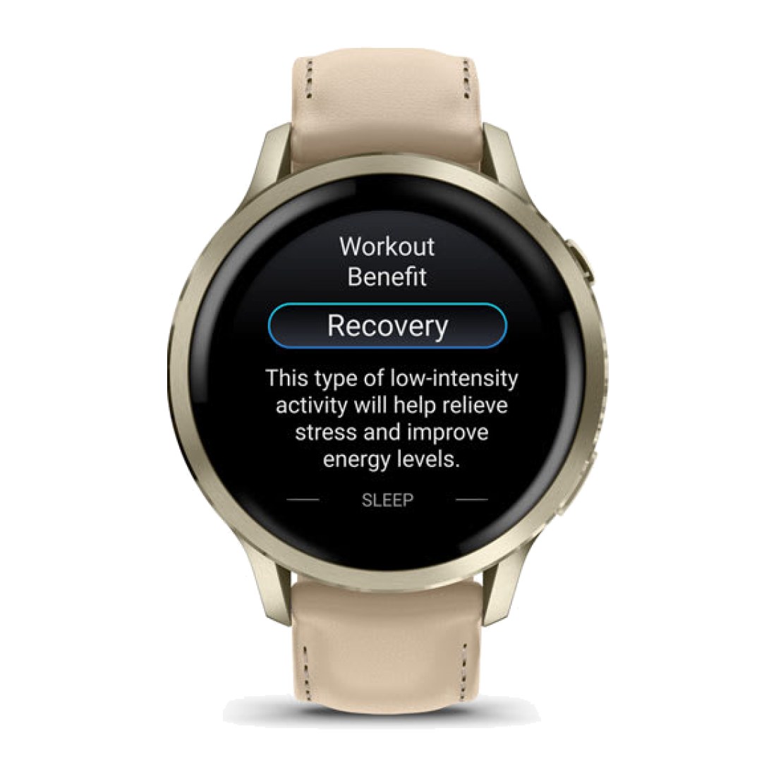 Garmin Venu 4 (41mm) Lunar Gold wt Bone Silicone Band + Light Sand Leather Band