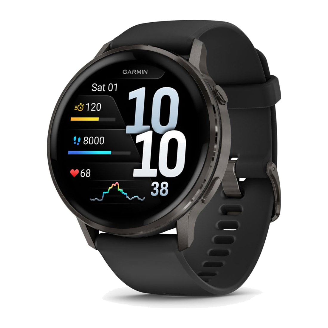 Garmin Venu 4 (45mm) Silver wt Silver Silicone Band
