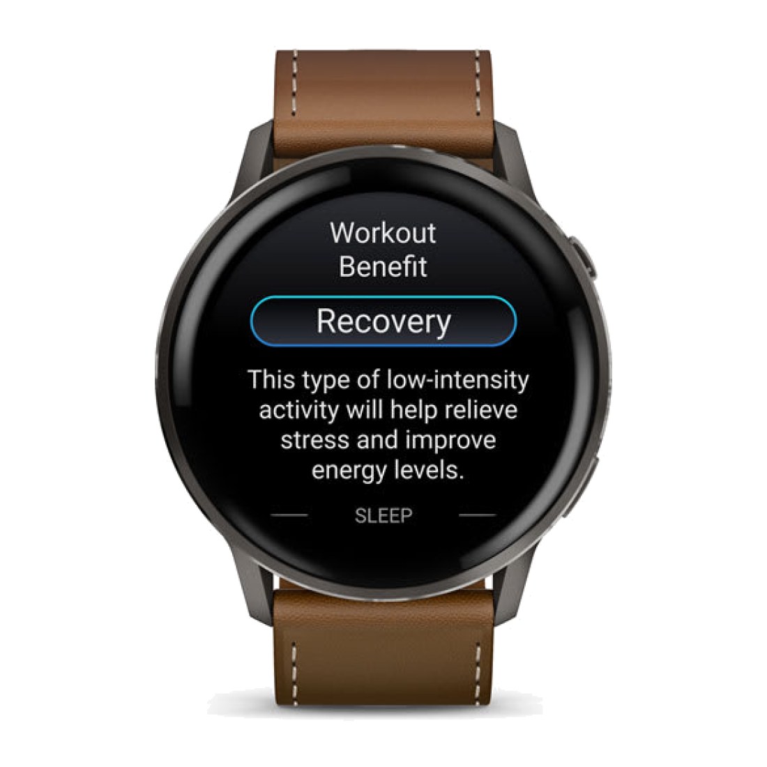 Garmin Venu 4 (45mm) Slate Gray wt Black Silicone Band + Brown Leather Band
