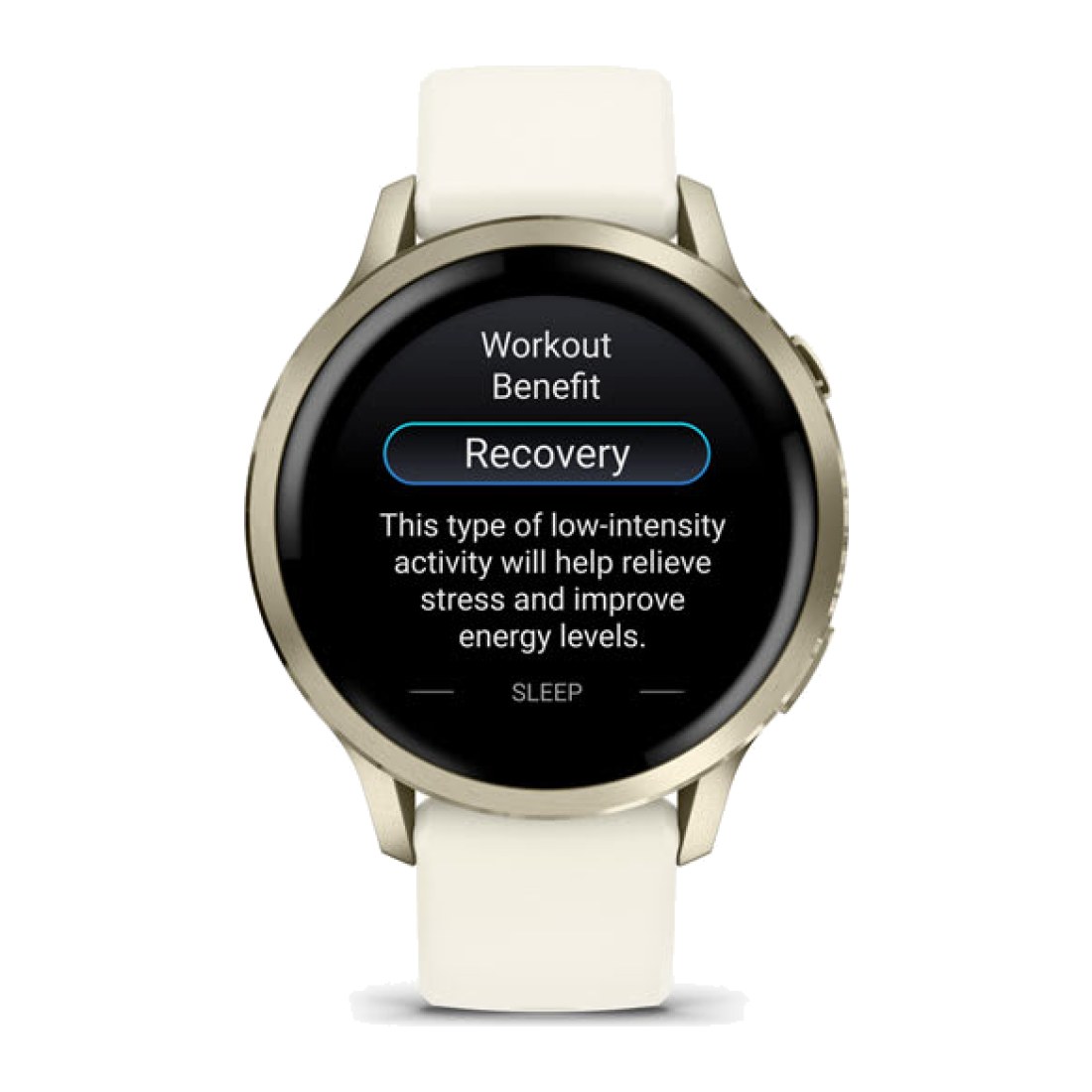 Garmin Venu 4 (41mm) Lunar Gold wt Bone Silicone Band