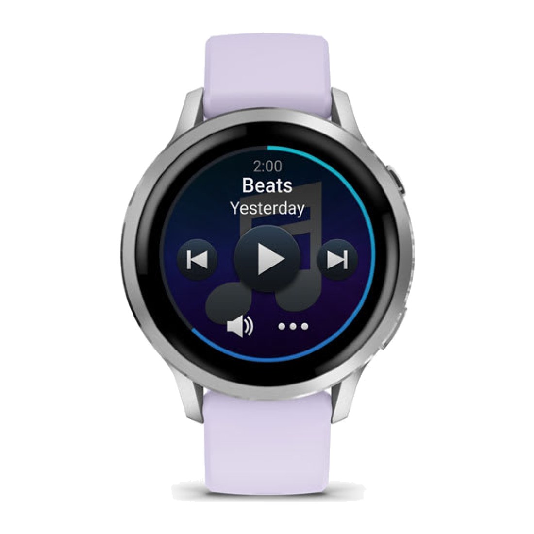 Garmin Venu 4 (41mm) Silver wt Periwinkle Silicone Band