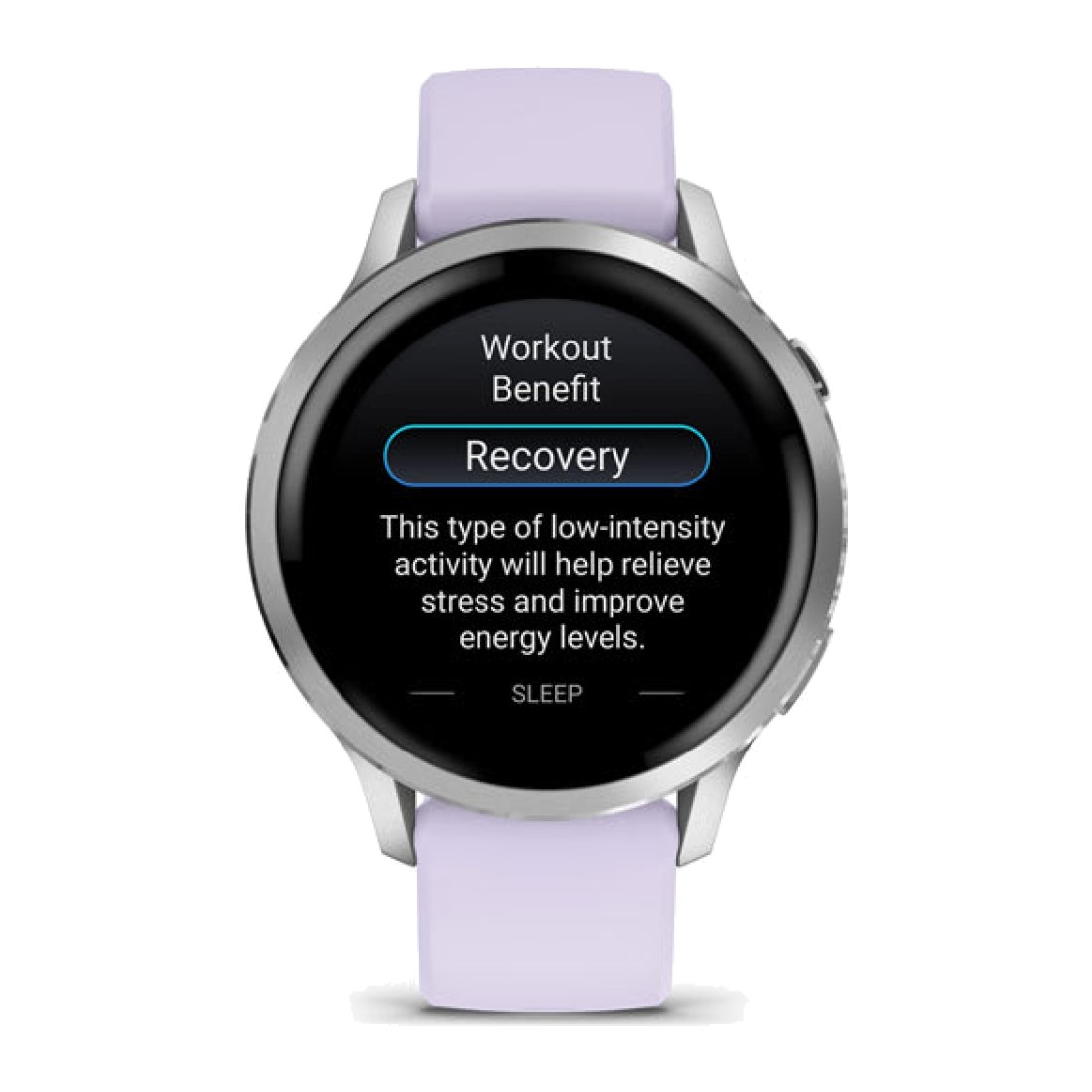 Garmin Venu 4 (41mm) Silver wt Periwinkle Silicone Band