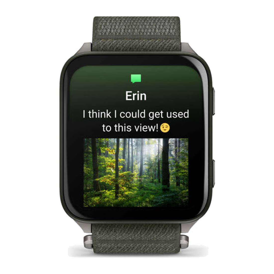 Garmin Venu X1 (51mm) Moss Titanium wt Moss Nylon Band
